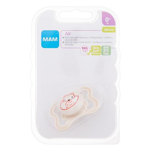 Dudlík MAM Air Silicone Pacifier 0m+ Fox 1 ks