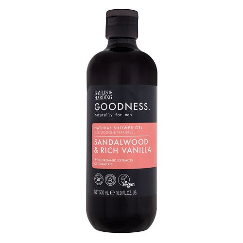 Sprchový gel Baylis & Harding Goodness Men Sandalwood & Rich Vanilla Shower Gel 500 ml