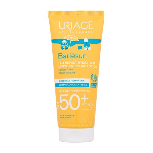 Opalovací přípravek na tělo Uriage Bariésun Moisturizing Kid Lotion SPF50+ 100 ml poškozená krabička