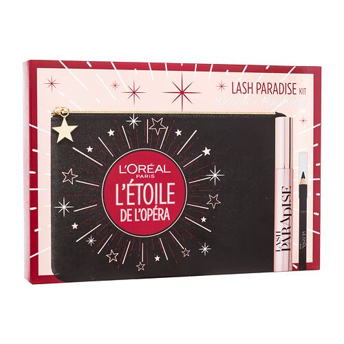 Řasenka L'Oréal Paris Lash Paradise Kit 6,4 ml Black poškozená krabička Kazeta