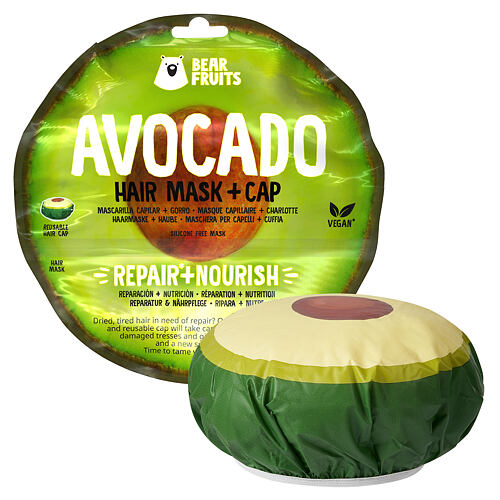 Maska na vlasy Bear Fruits Avocado Hair Mask + Cap 20 ml