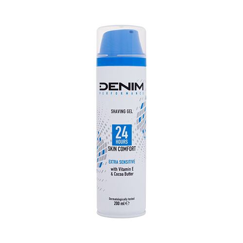 Gel na holení Denim Performance Extra Sensitive Shaving Gel 200 ml poškozený flakon