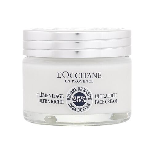 Denní pleťový krém L'Occitane Shea Butter Ultra Rich Face Cream 50 ml