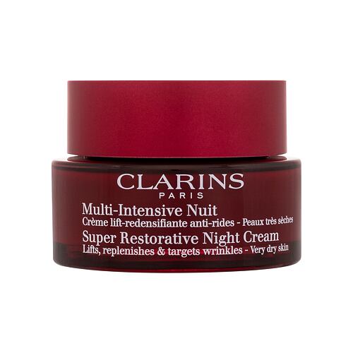 Noční pleťový krém Clarins Super Restorative Night Cream Very Dry Skin 50 ml poškozená krabička