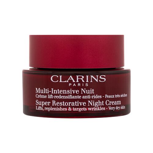 Noční pleťový krém Clarins Super Restorative Night Cream Very Dry Skin 50 ml poškozená krabička