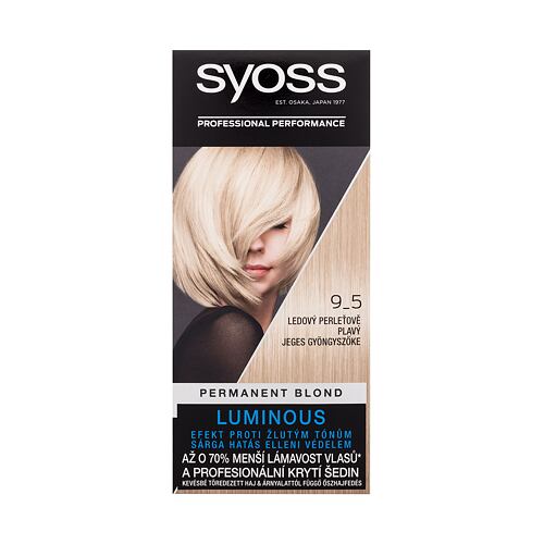 Barva na vlasy Syoss Permanent Coloration Permanent Blond 50 ml 9-5 Frozen Pearl Blond poškozená krabička