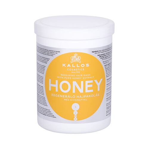 Maska na vlasy Kallos Cosmetics Honey 1000 ml poškozený flakon