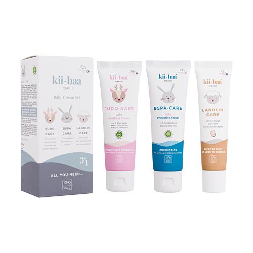 Tělový krém Kii-Baa Organic Baby Cream Set 50 g poškozená krabička Kazeta