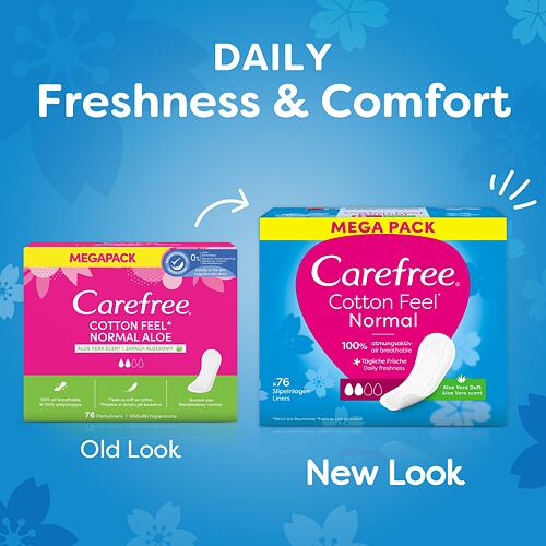 Slipová vložka Carefree Cotton Feel Normal Aloe Vera 76 ks