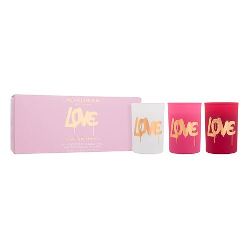 Vonná svíčka Revolution Home Love Mini Scented Candle Trio 40 g poškozená krabička Kazeta