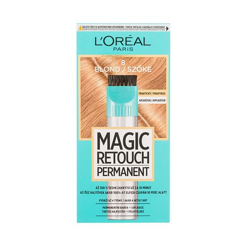 Barva na vlasy L'Oréal Paris Magic Retouch Permanent 18 ml 8 Blond poškozená krabička