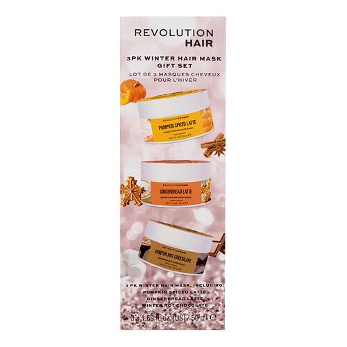 Maska na vlasy Revolution Haircare London Winter Hair Mask Gift Set 50 ml poškozená krabička Kazeta
