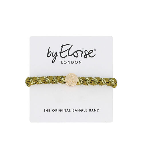 Gumička na vlasy By Eloise London Woven Gold Circle Olive Green 1 ks
