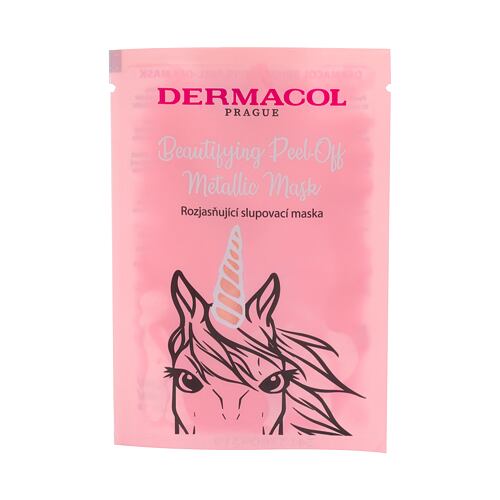 Pleťová maska Dermacol Beautifying Peel-off Metallic Mask  Brightening 15 ml
