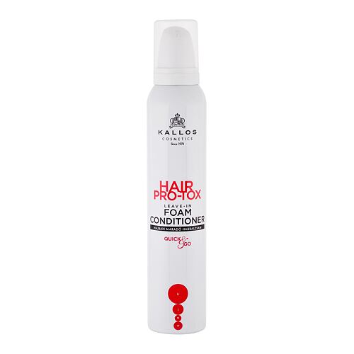 Kondicionér Kallos Cosmetics Hair Pro-Tox Leave-In Foam 200 ml poškozený flakon