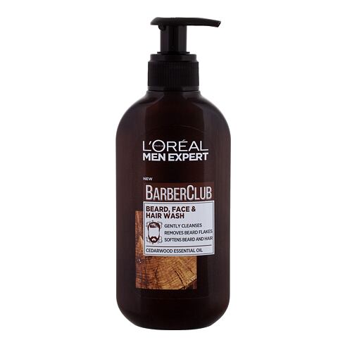 Šampon na vousy L'Oréal Paris Men Expert Barber Club Beard, Face & Hair Wash 200 ml