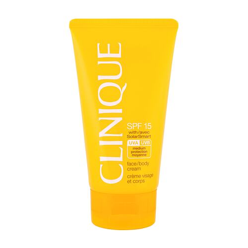 Opalovací přípravek na tělo Clinique Sun Care Face Body Cream SPF15 150 ml poškozená krabička