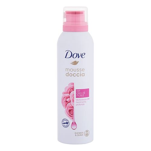 Sprchová pěna Dove Shower Mousse Rose Oil 200 ml poškozený flakon